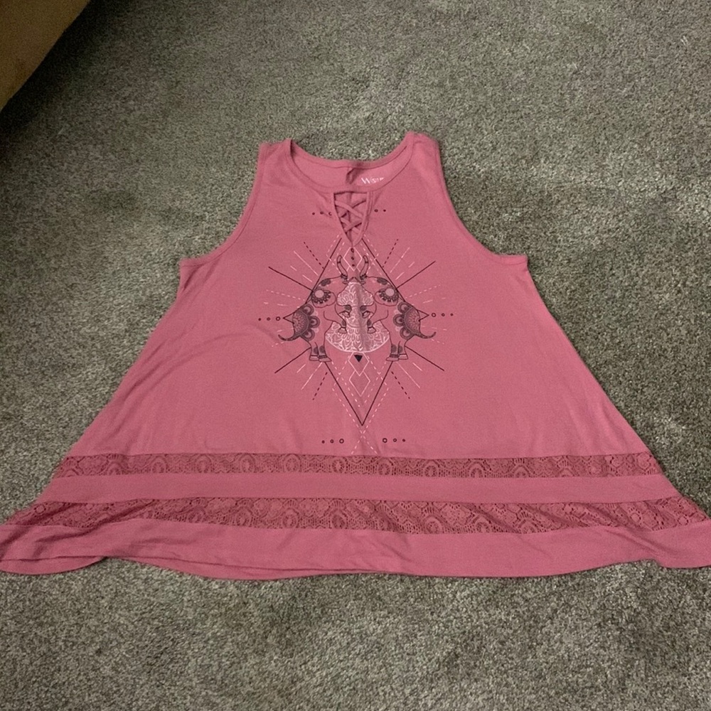 Wound Up Elephant Tank Sz Lg NWOT